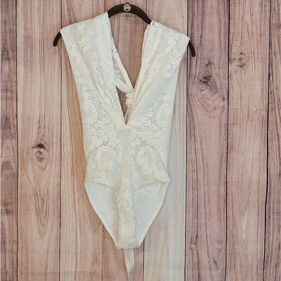 NWT Mes Demoiselles Fanti Lace Bodysuit Cream, Sz 2 US M - Picture 3 of 10